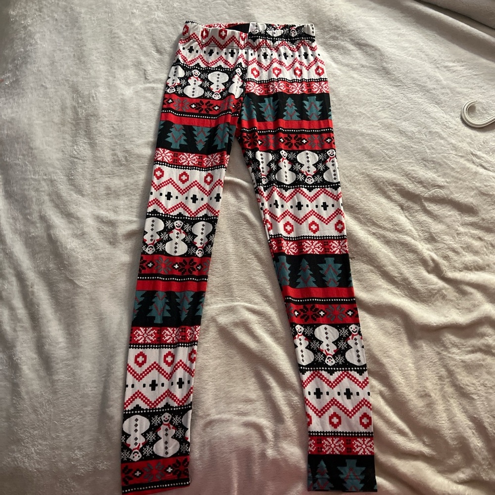 Festive Red and Black Leggings